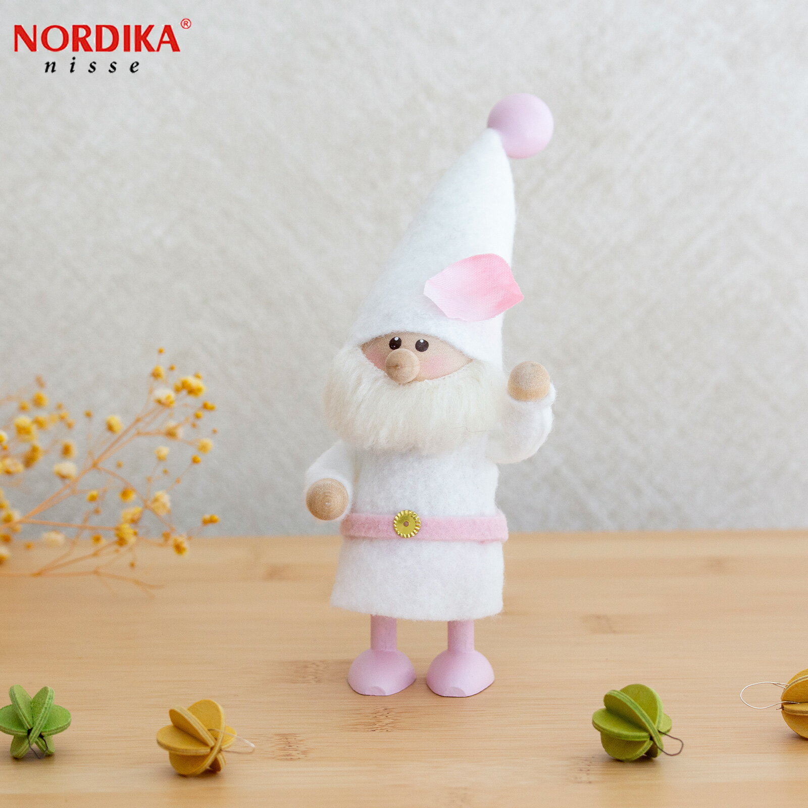 ノルディカニッセ 新作 さくらシリーズ サンタ ピンクベルト NORDIKA nisse 桜 春 雑貨 木製 人形 北欧