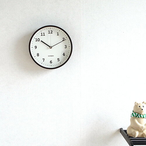 KATOMOKU カトモク 掛け時計 電波時計 plywood wall clock 13 ブラウン 掛時計 20c...