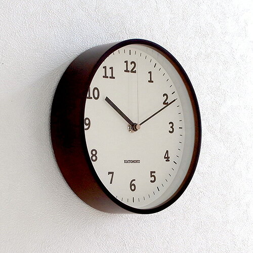 KATOMOKU カトモク 掛け時計 電波時計 plywood wall clock 13 ブラウン 掛時計 20c...