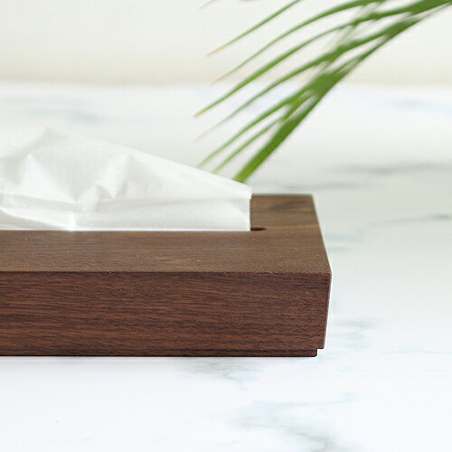 みはたや ティッシュボックス S ウォルナット 木製 薄型 ティッシュケース ティッシュカバー 贈り物家具 mihataya 日本製 [2]