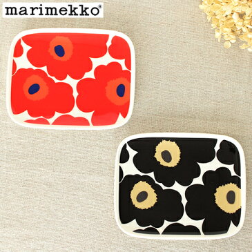 マリメッコ ウニッコ プレート 15×12cm 花柄 長方形 ミニプレート marimekko Unikko 北欧 食器