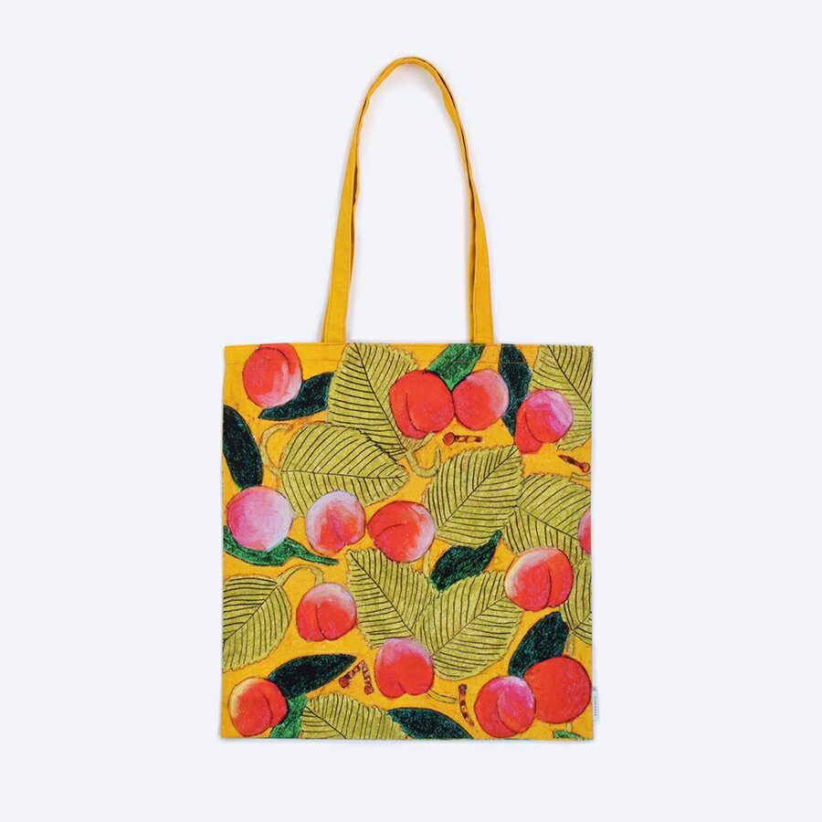 フラットサブバッグ | すももと紫蘇 | アーティスト 宮嵜蘭 | 日本製 トートバッグ エコバッグ a4 布 ..