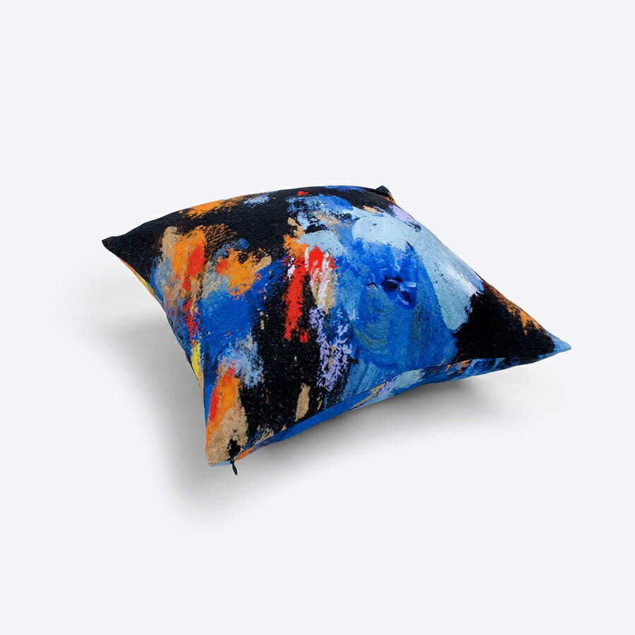 クッションカバー45×45 | Urdin(青) | アーティスト Gari Ortigosa | 日本製 クッションカバー 45×45cm クッション カバー |オックスコットン 綿 コットン FAVORRIC フェイバリック 45cm 45×45 45 45 天然素材 [3]