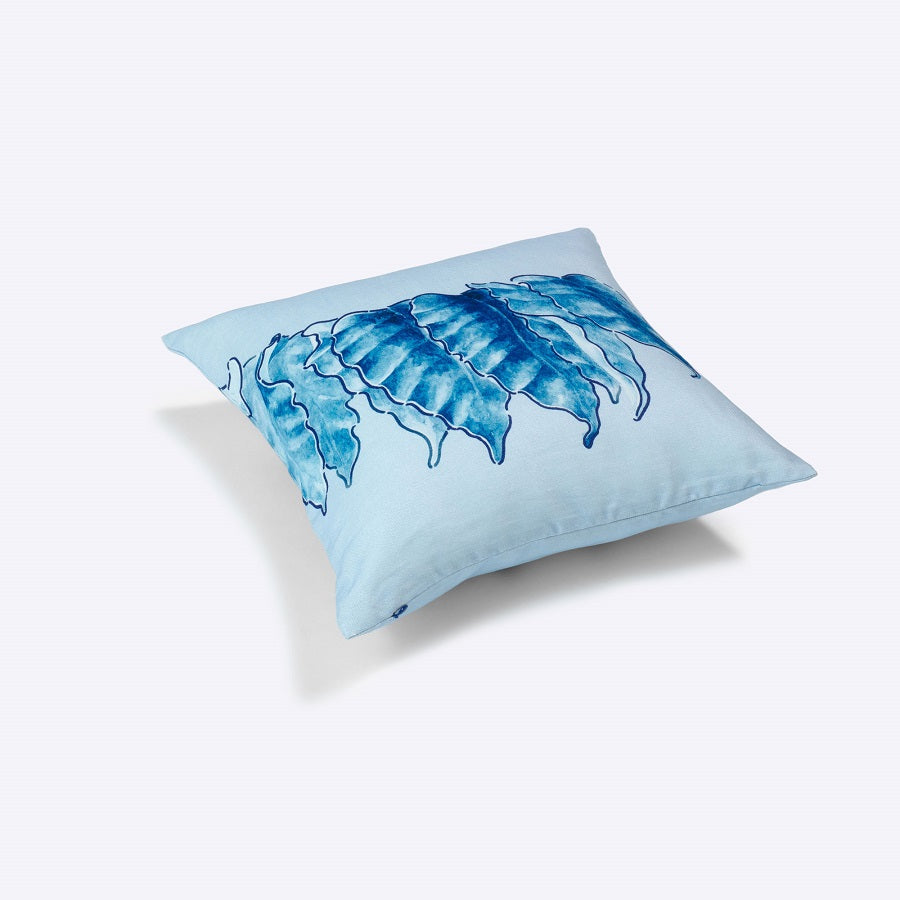 日本製 クッションカバー 45×45cm クッション カバー はっぱ｜アーティスト　並木夏海｜国産リネンキャ..