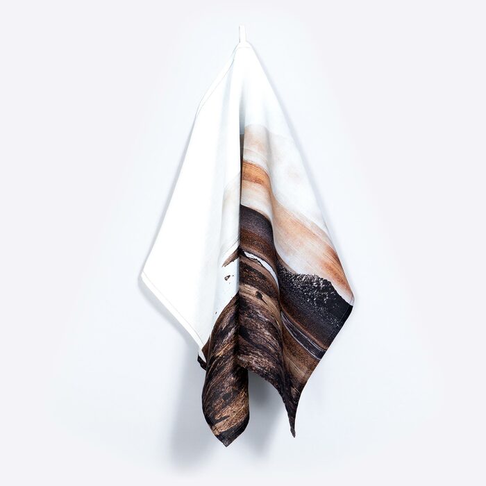 日本製 リネンティータオル ティータオル リネン Linen Resource 2017｜Bタイプ｜アーティスト Jun Yasui｜国産リネン 近江麻 Linen FAVORRIC フェイバリック キッチンタオル キッチンクロス 布巾 台ふきん おしゃれ 速乾 高級 キッチン