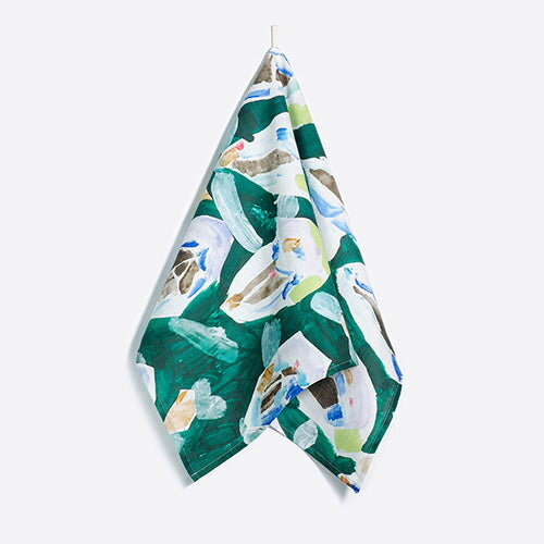 日本製 リネンティータオル ティータオル リネン Linen Too much glare｜アーティスト 前川侑子｜国産リネン 近江麻 Linen FAVORRIC フェイバリック キッチンタオル キッチンクロス 布巾 台ふきん おしゃれ 速乾 高級 キッチン