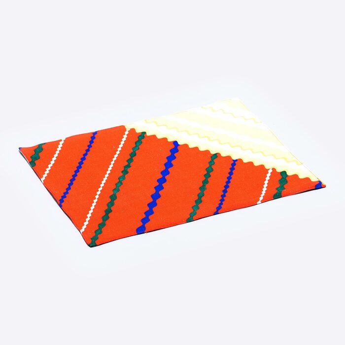 日本製 リネンランチョンマット ランチョン マット 洗える Linen Big Daddy_2｜アーティスト 前田裕｜国産リネンキャンバス 近江麻 Linen FAVORRIC フェイバリック おしゃれ リネン キッチン 速乾 高級 天然素材 アート ランチョン リバーシブル