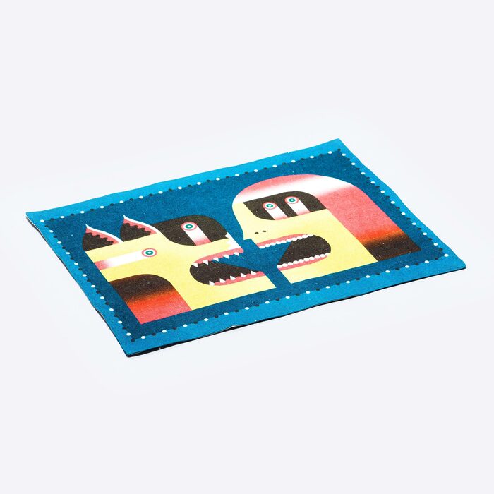 日本製 リネンランチョンマット ランチョン マット 洗える Linen Untitled｜Aタイプ｜アーティスト 前田裕｜国産リネンキャンバス 近江麻 Linen FAVORRIC フェイバリック おしゃれ リネン キッチン 速乾 高級 天然素材 アート ランチョン リバーシブル