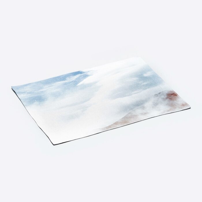 日本製 リネンランチョンマット ランチョン マット 洗える Linen Resource 2017｜Aタイプ｜アーティスト Jun Yasui｜国産リネンキャンバス 近江麻 Linen FAVORRIC フェイバリック おしゃれ リネン キッチン 速乾 高級 天然素材 アート ランチョン リバーシブル