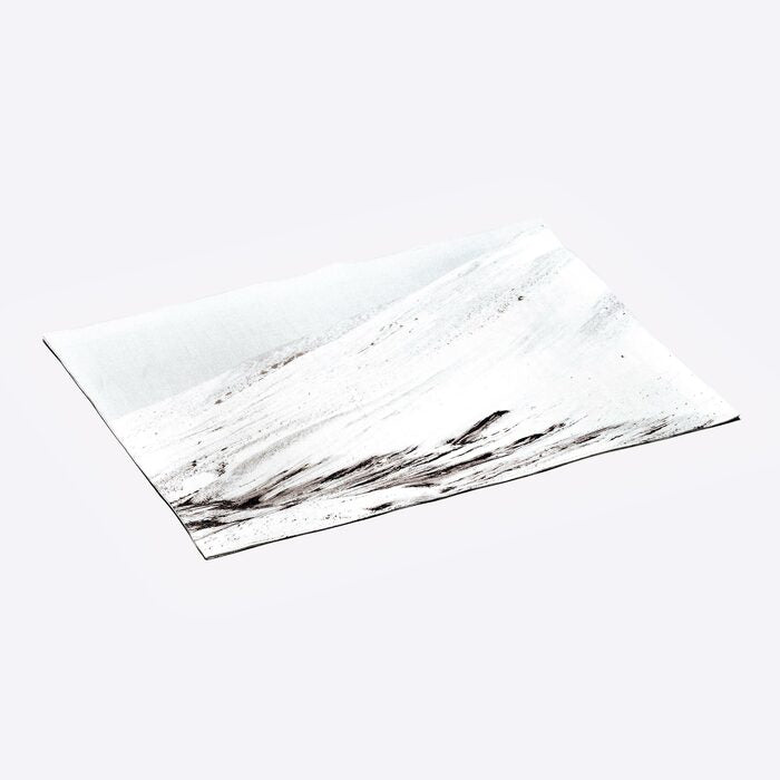 日本製 リネンランチョンマット 洗える Linen Snow mountain pt1 2017｜Aタイプ｜アーティスト Jun Yasui｜国産リネンキャンバス 麻 Linen FAVORRIC フェイバリック おしゃれ リネン キッチン 速乾 高級 天然素材 アート ランチョン リバーシブル