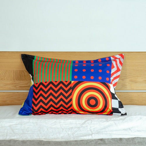 日本製 ピローケース 枕カバー 綿100% サテン 枕 カバー Pattern｜アーティスト　前田裕｜コットンサテ..