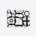 日本製 ポーチ 小物入れ フラットポーチ Neighbor Shapes|アーティスト 尾崎拓磨|国産リネンキャンバス 近江麻 Linen FAVORRIC フェイバリック コスメポーチ カード入れ 小さめ おしゃれ トラベルポーチ フラット マチなし マチ無し コスメ 国産(4)