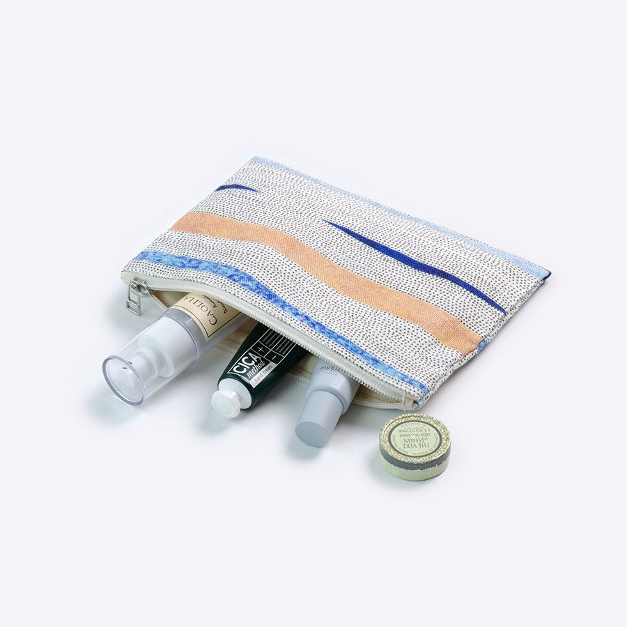 日本製 ポーチ 小物入れ フラットポーチ 幹｜アーティスト　高橋梓｜国産リネンキャンバス 近江麻 Linen FAVORRIC フェイバリック コスメポーチ カード入れ 小さめ おしゃれ トラベルポーチ フラット マチなし マチ無し コスメ 国産 favorric-10003715 FAVORRIC〜「アートと暮らす。」〜 サンプル画像3