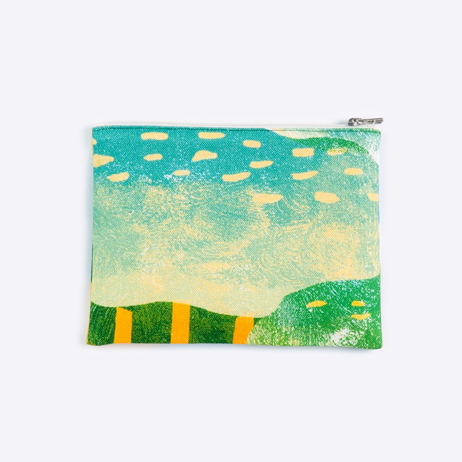 日本製 ポーチ 小物入れ フラットポーチ Daffodil｜アーティスト　松本沙希｜国産リネンキャンバス 近江麻 Linen FAVORRIC フェイバリック コスメポーチ カード入れ 小さめ おしゃれ トラベルポーチ フラット マチなし マチ無し コスメ 国産 favorric-10003725 FAVORRIC〜「アートと暮らす。」〜 サンプル画像2