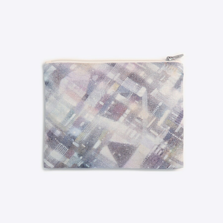 日本製 ポーチ 小物入れ フラットポーチ Crossing no.2｜アーティスト　村瀬都思｜国産リネンキャンバス 近江麻 Linen FAVORRIC フェイバリック コスメポーチ カード入れ 小さめ おしゃれ トラベルポーチ フラット マチなし マチ無し コスメ 国産 favorric-10004115 FAVORRIC〜「アートと暮らす。」〜 サンプル画像2