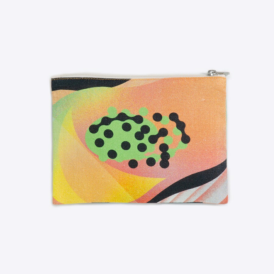 日本製 ポーチ 小物入れ フラットポーチ リネンポーチ | papaya｜アーティスト　Hi there｜国産リネンキャンバス 近江麻 Linen FAVORRIC フェイバリック コスメポーチ カード入れ 小さめ おしゃれ トラベルポーチ フラット マチなし マチ無し コスメ 国産 favorric-10004475 FAVORRIC〜「アートと暮らす。」〜 サンプル画像2