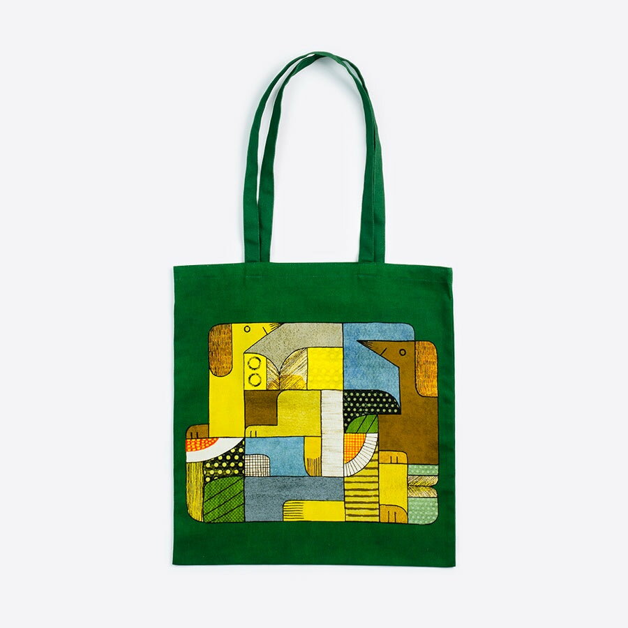 日本製 フラットサブバッグ トートバッグ エコバッグ a4 布 綿100 tote bag ちょうちょといぬ｜アーティスト しまむらひかり｜オックスコットン 綿 コットン FAVORRIC フェイバリック 折りたたみ ポケット付き おしゃれ 肩掛け A4トート