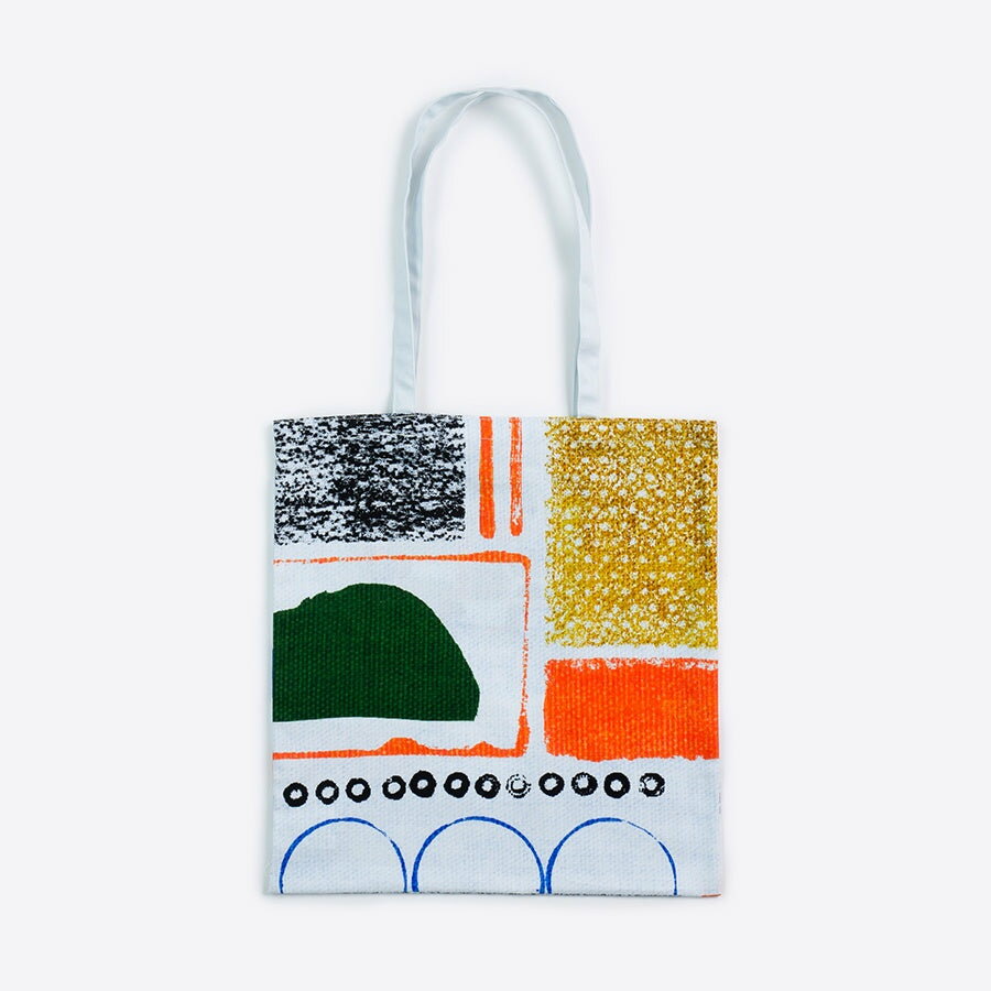 日本製 フラットサブバッグ トートバッグ エコバッグ a4 布 綿100% tote bag かくれんぼ｜アーティスト　しまむらひかり｜オックスコットン 綿 コットン FAVORRIC フェイバリック 折りたたみ ポケット付き おしゃれ 肩掛け A4トート