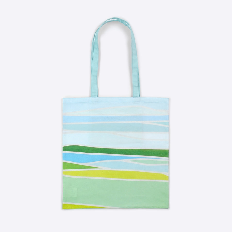 日本製 フラットサブバッグ トートバッグ エコバッグ a4 布 綿100% tote bag greenscape “kyusyu scenery 202101”｜アーティスト EnoR｜KUMIKO TAMURA｜オックスコットン 綿 コットン FAVORRIC フェイバリック