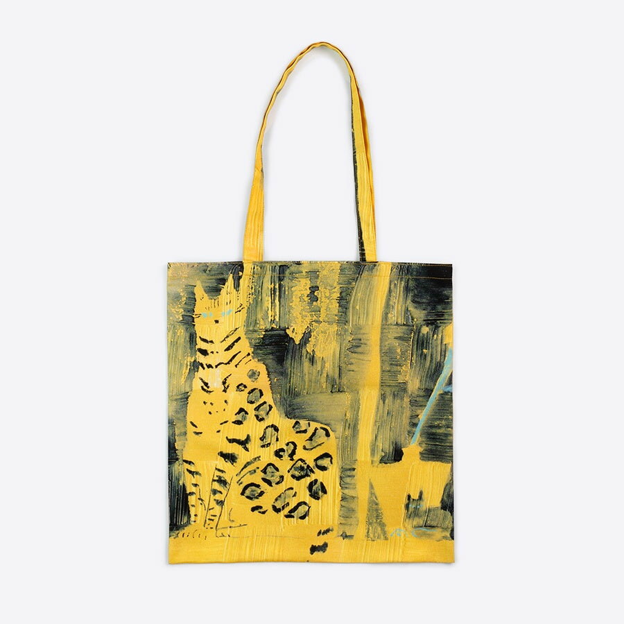 日本製 フラットサブバッグ トートバッグ エコバッグ a4 布 綿100% tote bag 窓辺のベンガル猫｜アーティスト　高田昌耶｜オックスコットン 綿 コットン FAVORRIC フェイバリック 折りたたみ ポケット付き おしゃれ 肩掛け A4トート