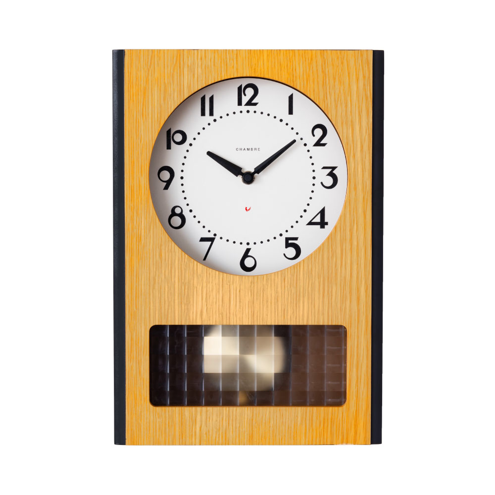 シャンブル 振り子時計 CHAMBRE BC PENDULUM CLOCK OAK CH-051OA 静か 音がしない 木製 クロック 壁掛け時計 おしゃれ 壁掛け時計 静音 兼用 レトロ モダン 振り子 日本製 置き時計 スクエア型 北欧 ウッド ウォールクロック インテリア アンティーク 新生活 引っ越し