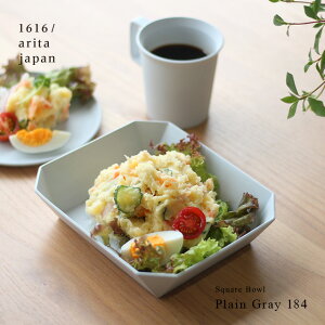 1616/arita japan TY Square Bowl Plain Gray 184(ܥ ܥ   ʪȭ ¿ ȭ    ͭľ ֥ ͵ ե 饿 졼 ꥿ѥ )