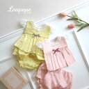 Leapepe レアペペ エプロン&ブルマ 女の子用 MILA 00-5068(出産祝い ベビー スタイ 女の子 レース おしゃれ セット ブランド かわいい ...