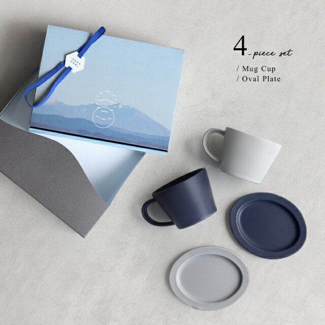 樂天商城 - SAKUZAN DAYS Sara Gift D 20650(食器セット おしゃれ ペア 二人 二人暮らし 結婚祝い プレゼント 友人 ギフトセット 可愛い マグカップ 取皿 セット 皿 コップ 陶器 ブランド サクザン 作山窯 日本製 北欧 皿 マルチプレート)