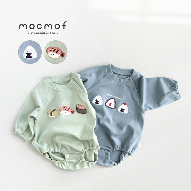 mocmof 日本の食べ物ロンパース 622-650028(ロンパース 長袖 ボディスーツ ベビー 服 おにぎり 寿司 食..