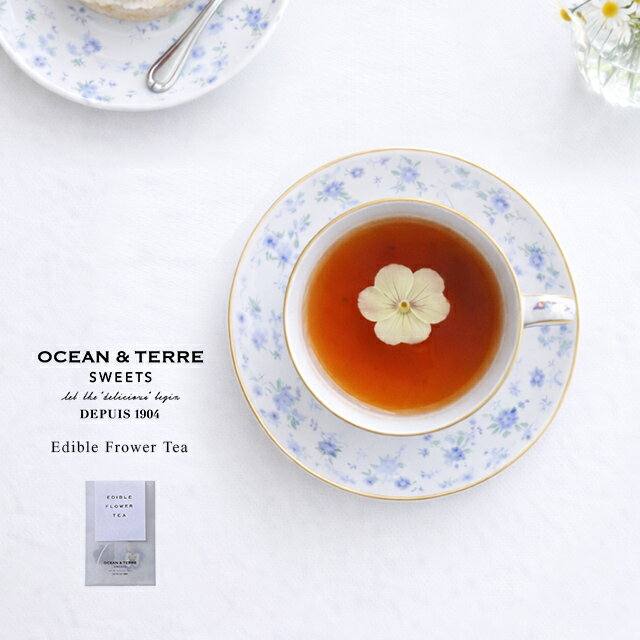 OCEAN&TERRE SWEETS エディブルフラワーティー AST045(紅茶 ティーバッグ ギフト 個包装 かわいい おしゃれ ダージリンティー エディブルフラワー ティー お花 ダージリン紅茶 プチギフト お礼 お返し 挨拶 退職 手土産 プレゼント 贈り物 北欧 来客用 ホワイトデー)