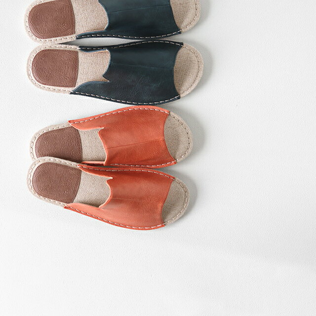 CDF etendue メーカーズ スリッパM＆L 2足セット(ルームシューズ ペア スリッパ 春夏 メンズ レディース セット 夫婦 カップル お揃い 色違い 結婚祝い 新築祝い ギフト おしゃれ 北欧 シンプル 男性 女性 23cm 24cm 25cm 26cm 26.5cm)