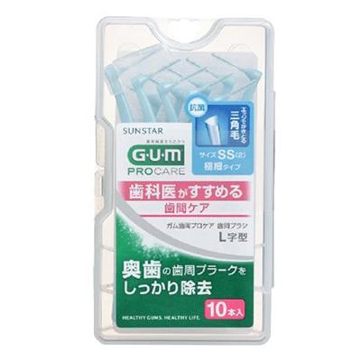 楽天Me×Life 日用品雑貨のミーライフ【まとめ買い・ケース買いがお得！】サンスター 歯間ブラシ GUM ガム歯周プロケア 歯間ブラシL字型 SS（2） 10本入り 60個セット SUNSTAR GUM DENTAL PICK