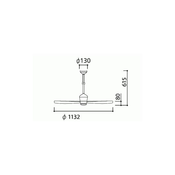 【全品3年保証】 シーリングファン OCC364 照明無し ファン DC 国産 吹き抜け／傾...