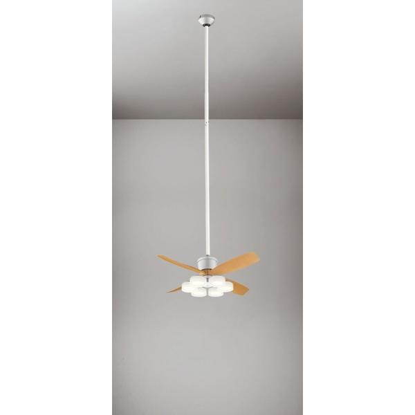 【全品3年保証】 シーリングファン シーリングファンライト OCB286 照明 ファン LED DC 国産 天井照明 照明器具 1-2階吹き抜け(5m以上) 傾斜 天井 エアコン リモコン付き インテリア・家具・収納 ライト・照明器具 天井照明