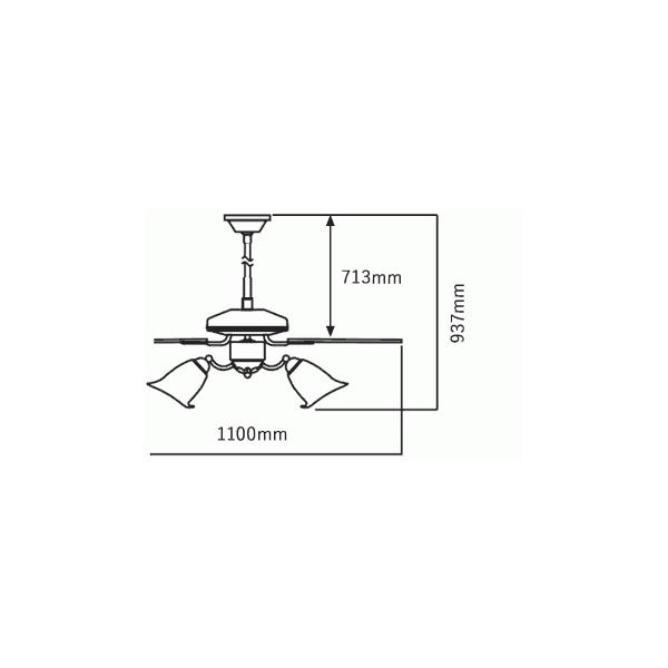 【全品3年保証】 シーリングファンライト KCB118 照明 ファン LED AC 天井照明 照...