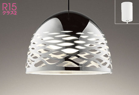 [簡易取付 非調光 電球色] シルバー | オーデリック製ペンダントライト