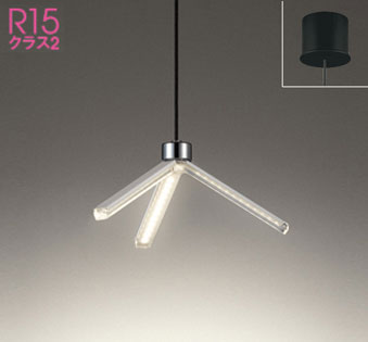 [直付取付 非調光 電球色] クローム×クリア | オーデリック製ペンダントライト(3)