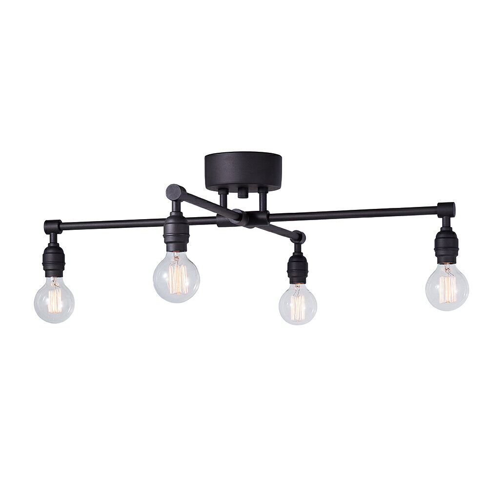 商品情報 AW-0601E-BKV01 [ Laiton X-ceiling lamp ] レイトンエックスシーリングランプ ソケットと電球、シンプルにただそれだけで存在感のあるシリーズ「Laiton」。 左右にスラリと伸びたアームにソケット (ゴールドメッキ仕上げ) 4つをシンプルに配置したシーリングランプ「Laiton 4-ceiling」には、シャープな印象はそのままに2本のアームをクロスさせた「Laiton X-ceiling」が新たに加わりました。どちらもリビングやダイニングなどで活躍する主照明にオススメです。 電球のフォルムや光そのものの美しさも是非お楽しみください。 設置事例　商品説明 メーカー： 商品型番：AW-0601E-BKV01 取付タイプ：簡易取付タイプ サイズ：幅：800mm　奥行：800mm　高さ：90mm 全高：205mm 口金：E26 電球なしタイプ 付属電球なし ＜商品本体について＞ [ Laiton X-ceiling lamp ] レイトンエックスシーリングランプ カラー：ABK (アッシュブラック) 材質：スチール 重量：2.4 kg 引掛シーリング式 スイッチ：スイッチ無し ＜電球について＞ 最大消費電力240W （60W × 4） E26 ＜その他＞ ※電球は付属していません クーポン・割引の併用は出来かねます。 メーカー希望小売価格はメーカーカタログに基づいて掲載しています