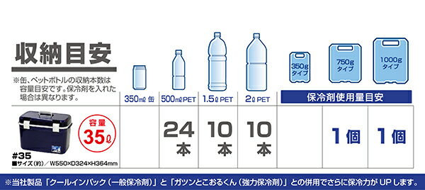 AS　クーラーボックス　フォレスクルー　＃35　ダークブルー　容量35L