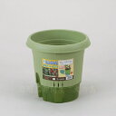 【16個セット】給水式菜園ポット300型(コロ付) グリーン 外径300mm 土容量 8L トレー水容量 2L