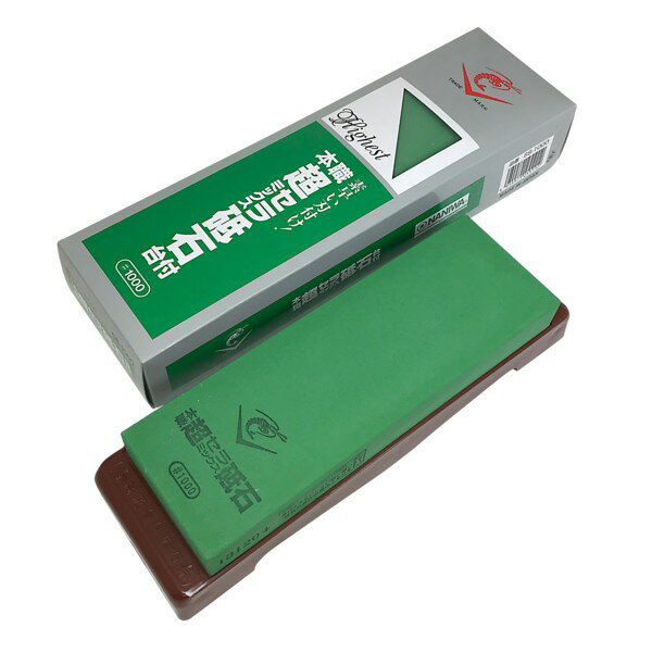 ナニワ　エビ印　本職超セラミックス砥石　台付　中砥用石／＃1000　SS-1000　ドレッシングストーン（..