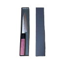【送料無料】越前数馬作 VG7-33層鎚目ダマスカス 雪渓 ペティナイフ135mm 紫紅八角柄 620620 202301