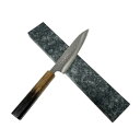 【送料無料】越前数馬作 吹雪 ペティ140mm 粉末ハイスSG2鋼 鎚目打 焼漆八角柄 #847 621082 202412