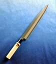 【送料無料】江戸菊水 柳刃庖丁 磨き 300mm 鋼付 黒プラ桂木柄 626024
