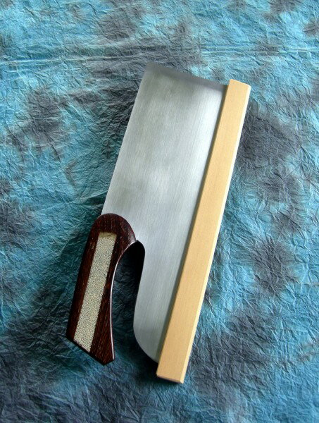 そば切り包丁用刃当て　檜柾目　尺二用（360mm用）695032　蕎麦包丁の刃の保護用　刃当て　※※※包丁は商..