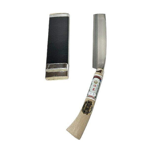 玉日本 【左用】ソフト鞘入鉈210mm　片刃　磨　青二鋼　コブ付鞘　　180165　202311