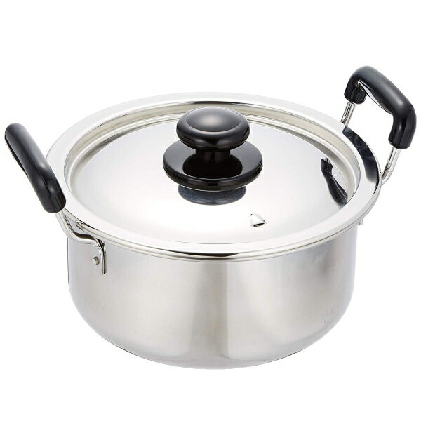 柄沢　ステンレス実用鍋　22cm　両手鍋