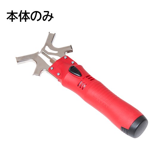 単三電池でどこでも使える　コードレス チェンソー研磨機 単3電池式やシガー電源で屋内・屋外・現場など場所を選ばずチェンソーの目立てができます。 ニシガキ　チェンソー研研　乾電池/充電池式　本体のみ　N-818 【特長】 回転数30000min-1扱いやすいコードレス単3電池式やシガー電源で屋内・屋外・現場など場所を選ばずチェンソーの目立てができます。※電池・シガー電源は別売りです 高精度な簡単ガイドチェンソーバーに目立てガイドを差込み、横にスライドさせるだけ。簡単・正確に最適角度に目立てできます。 目立ての効果●作業効率がよくなります。●身体の疲労が軽減します。●安全性が高まります。●まっすぐ切れます。●燃焼効率(エンジン式)がよくなり経済的です。●チェンが長く使えて（約2倍）経済的です。 デプス調整器（別売）でさらに切れ味再現デプスゲージが上刃より高くなっていると目立て後も滑って切れないことがあります。デプスゲージの高さを調整することで切れ味を蘇らせることができます。 セット内容セット内容はこちらの画像をご確認ください。 【仕様】 ■品番：N-818 ■品名：チェンソー研研 本体のみ ■重量：225g（電池含まず） ■モーター定格電圧：DC12V（乾電池の場合）　DC9.6V（充電池の場合） ■モーター回転数：25000min-1（乾電池・シガー電源の場合）　21000min-1（充電池の場合） ■使用時間：約30分（電池でご使用の場合）　※使用時間は満充電における連続使用の参考数値（目安）です。 ■目立て角度：30度 ■付属品：軸付きダイヤモンド砥石4.0mm 1本（本体装着済）　スパナ（9.5mm） ■メーカー：ニシガキ工業株式会社 【ご注意】 ※バッテリー・充電器は付属しません（本体のみ）。 ※お子様の手の届かない所に保管してください。