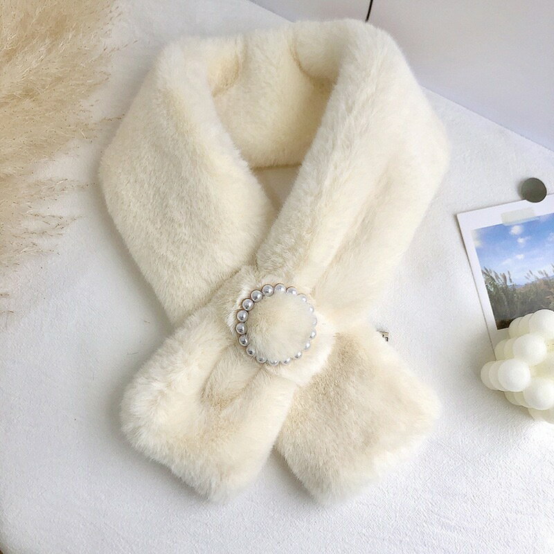 マフラー　タイプG　多色　フェイクファー　スカーフ　モコモコ　極暖　冬　種類豊富 ファッション　かわい　優雅　程よいボリュウム　上品　飾り付き　韓国ファッション　秋