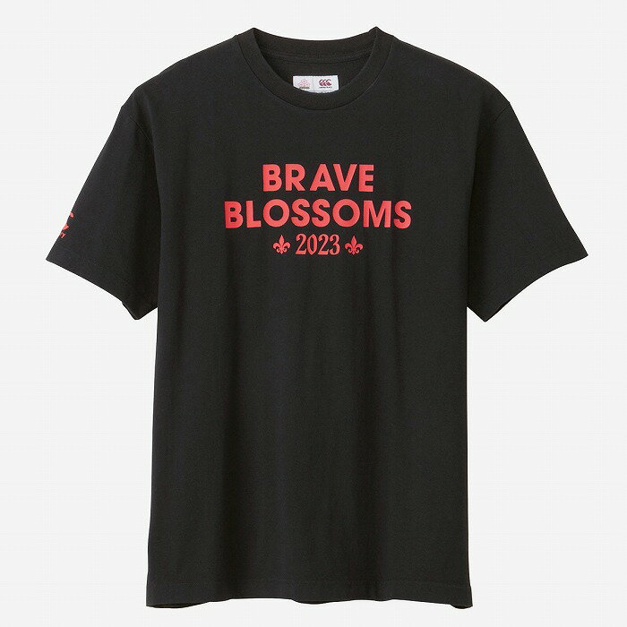 ラグビー 日本代表 スペクテイター Tシャツ 半袖 BRAVE BLOSSOMS 2023(ブラック)【canterbury/カンタベリー】【ラグビーW杯 ウェア】(R..